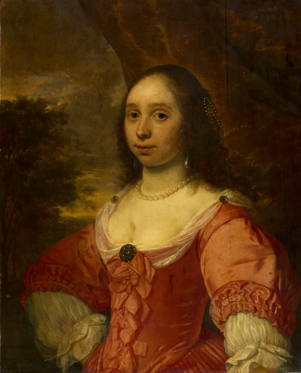 Porträtt av en dam av Bartholomeus van der Helst
