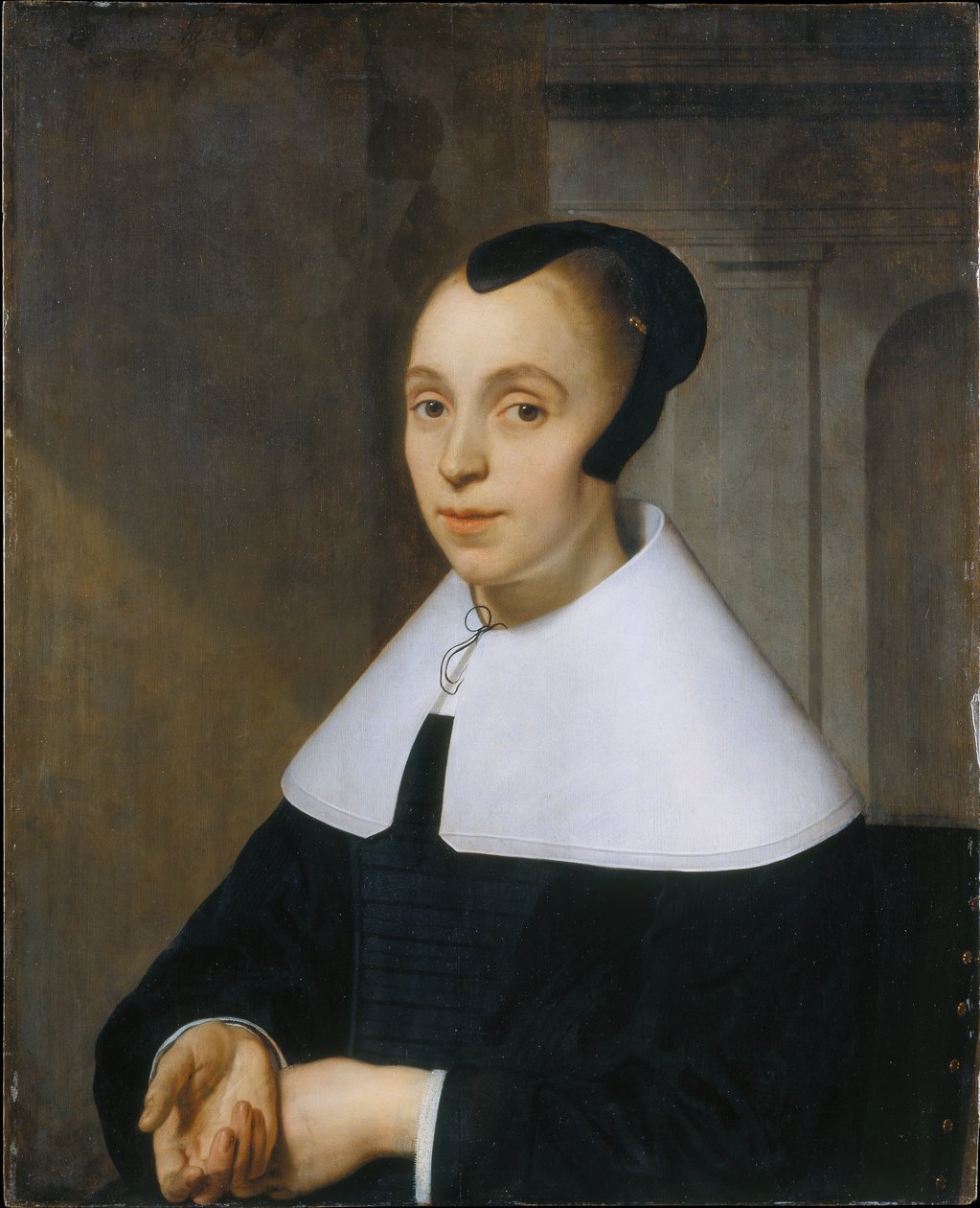 Porträtt av en kvinna av Bartholomeus van der Helst