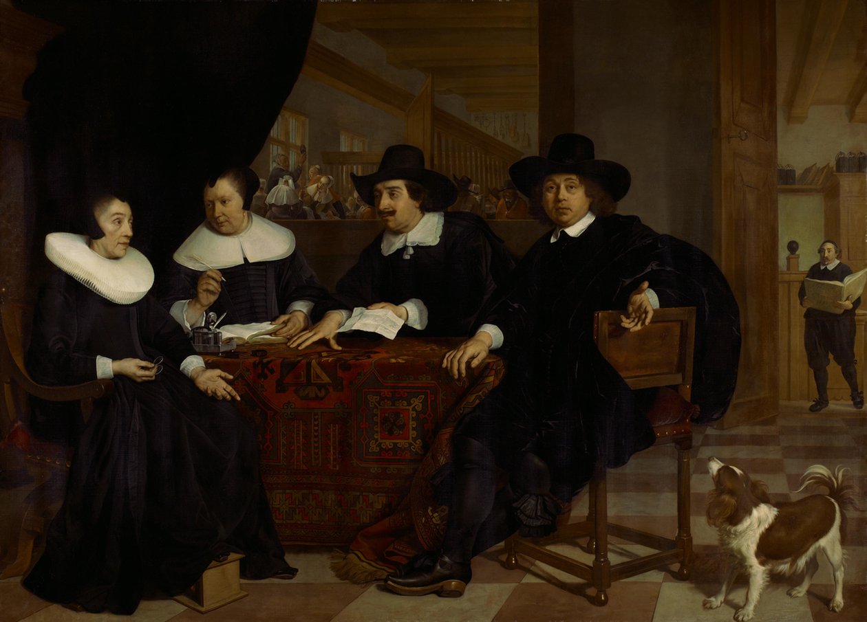 Två regenter och två regentinnor från Spinhuis av Bartholomeus van der Helst