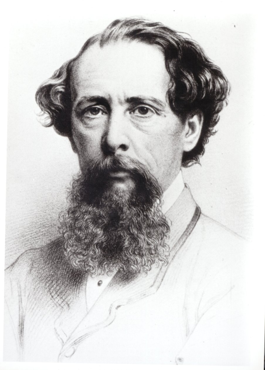 Porträtt av Charles Dickens (1812-70), 1861 av Bartholomew Colles Watkins