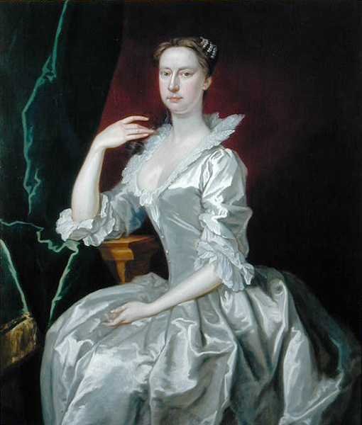 Porträtt av Elizabeth Ingram (olja på duk) av Bartholomew Dandridge