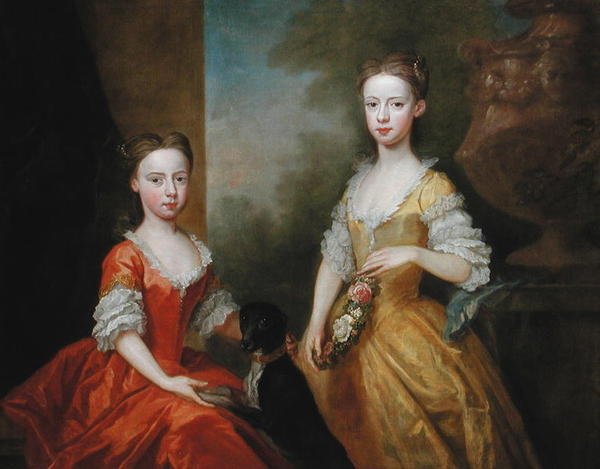 The Daughters of Scrope Egerton, 5th Earl & 1st Duke of Bridgewater, c.1734 (olja på duk) av Bartholomew Dandridge