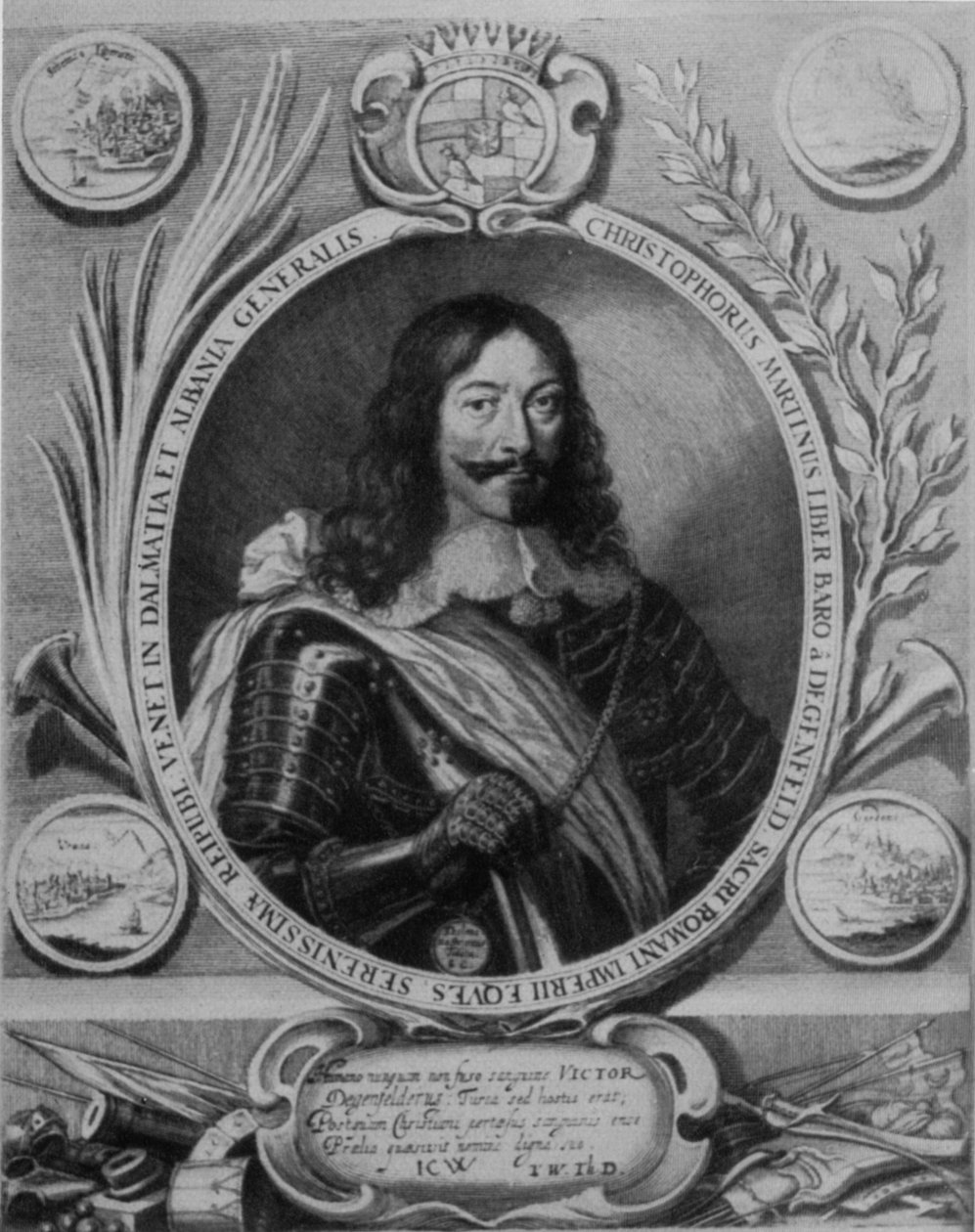 Christoph Martin von Degenfeld. Gravyr, 1600-talet av Bartholomäus Kilian