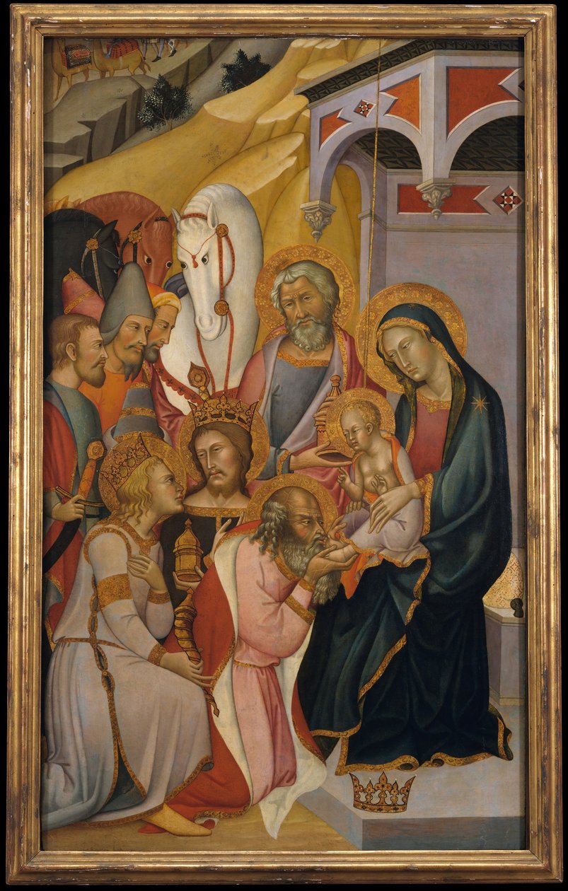 Tillbedjan av Magi, ca. 1390. av Bartolo di Fredi