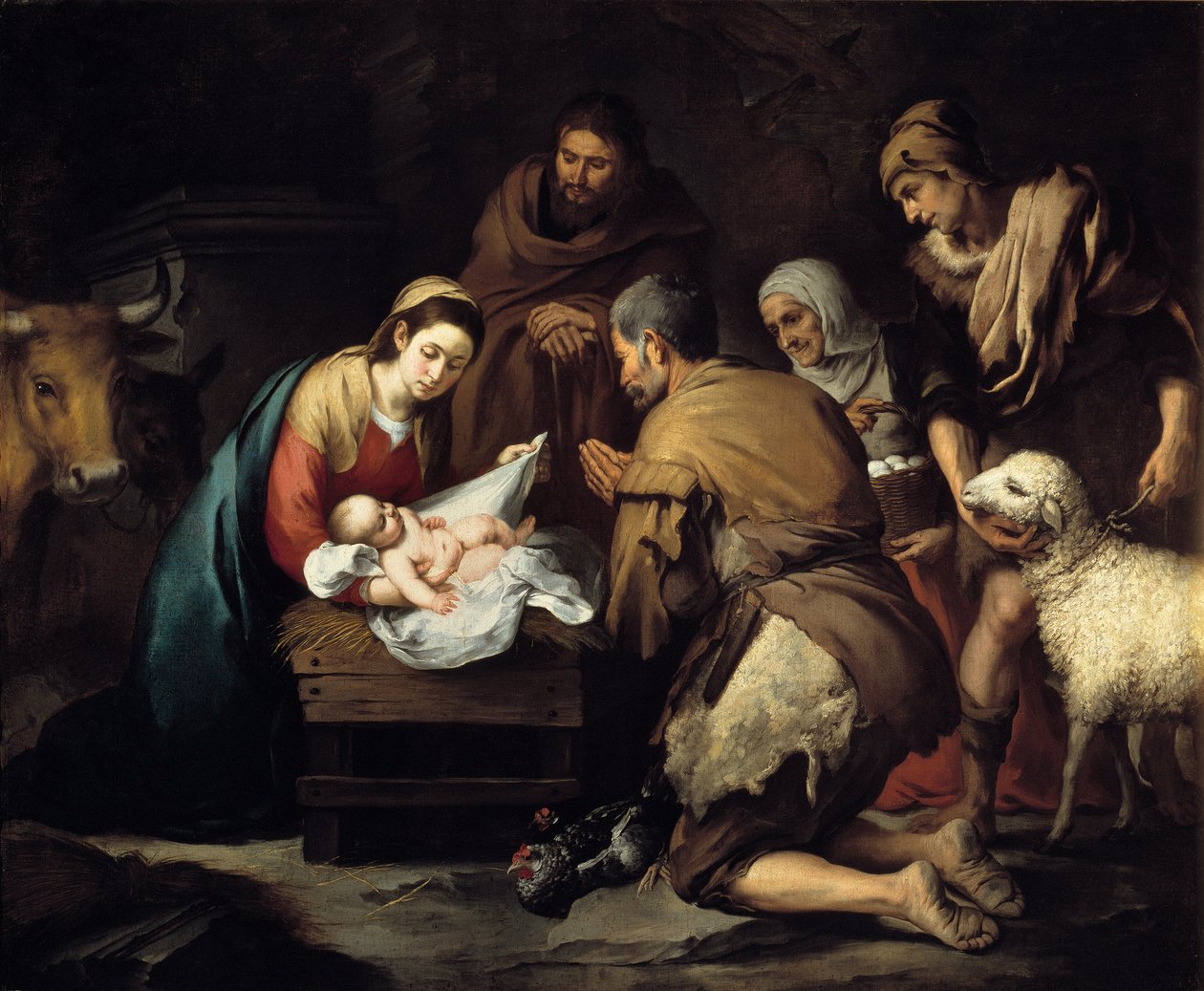 Adoración de los pastores av Bartolomé Esteban Murillo