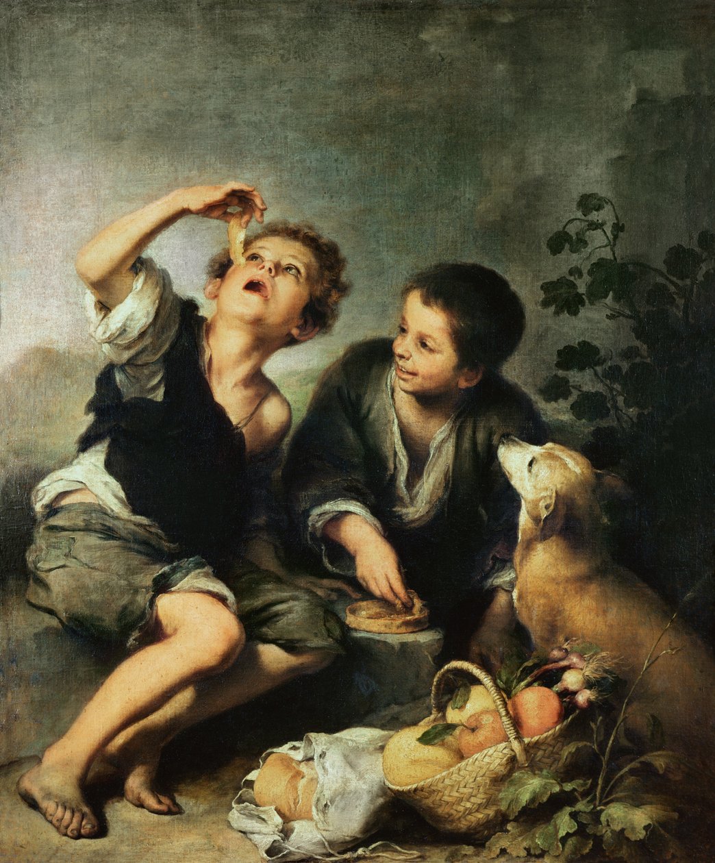 Barn som äter en paj, 1670-75 av Bartolomé Esteban Murillo