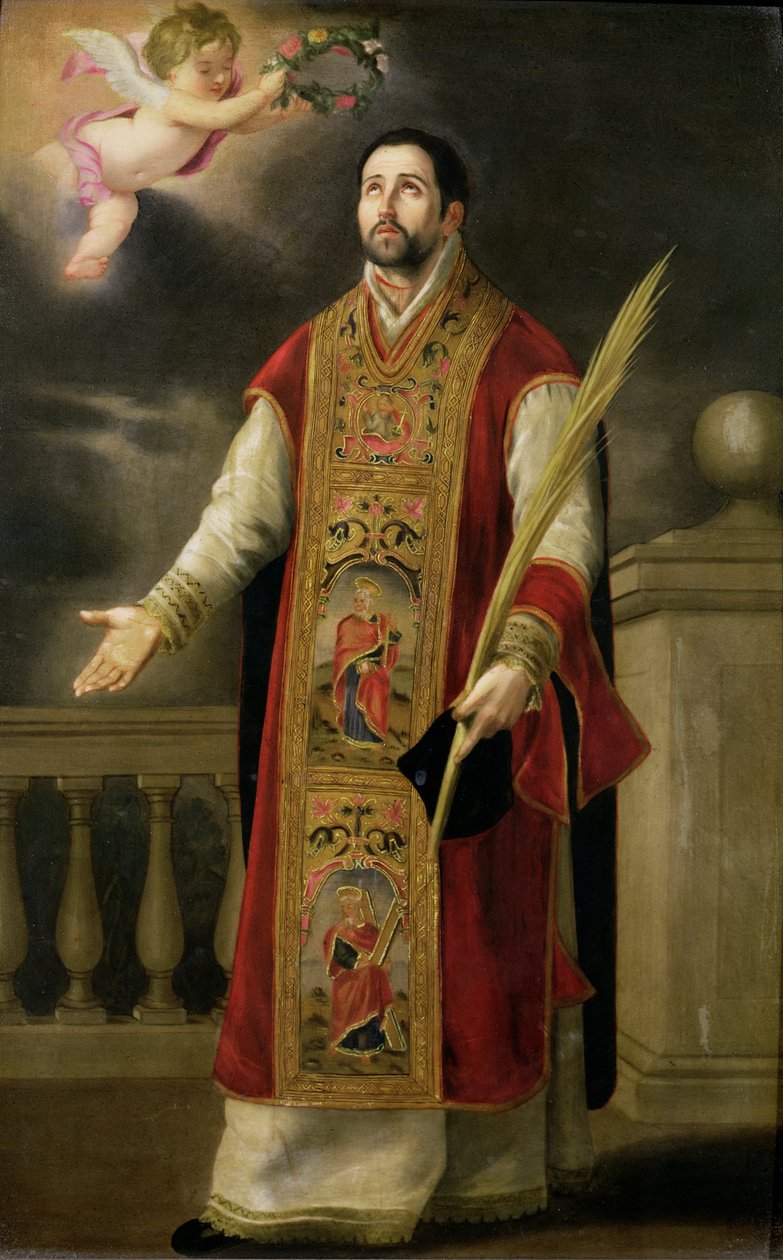 St. Roderick av Cordoba (olja på porslin) av Bartolomé Esteban Murillo