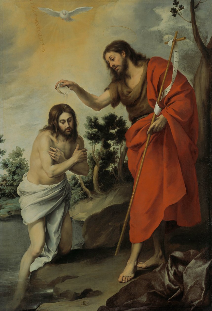 The Baptism of Christ av Bartolomé Esteban Murillo
