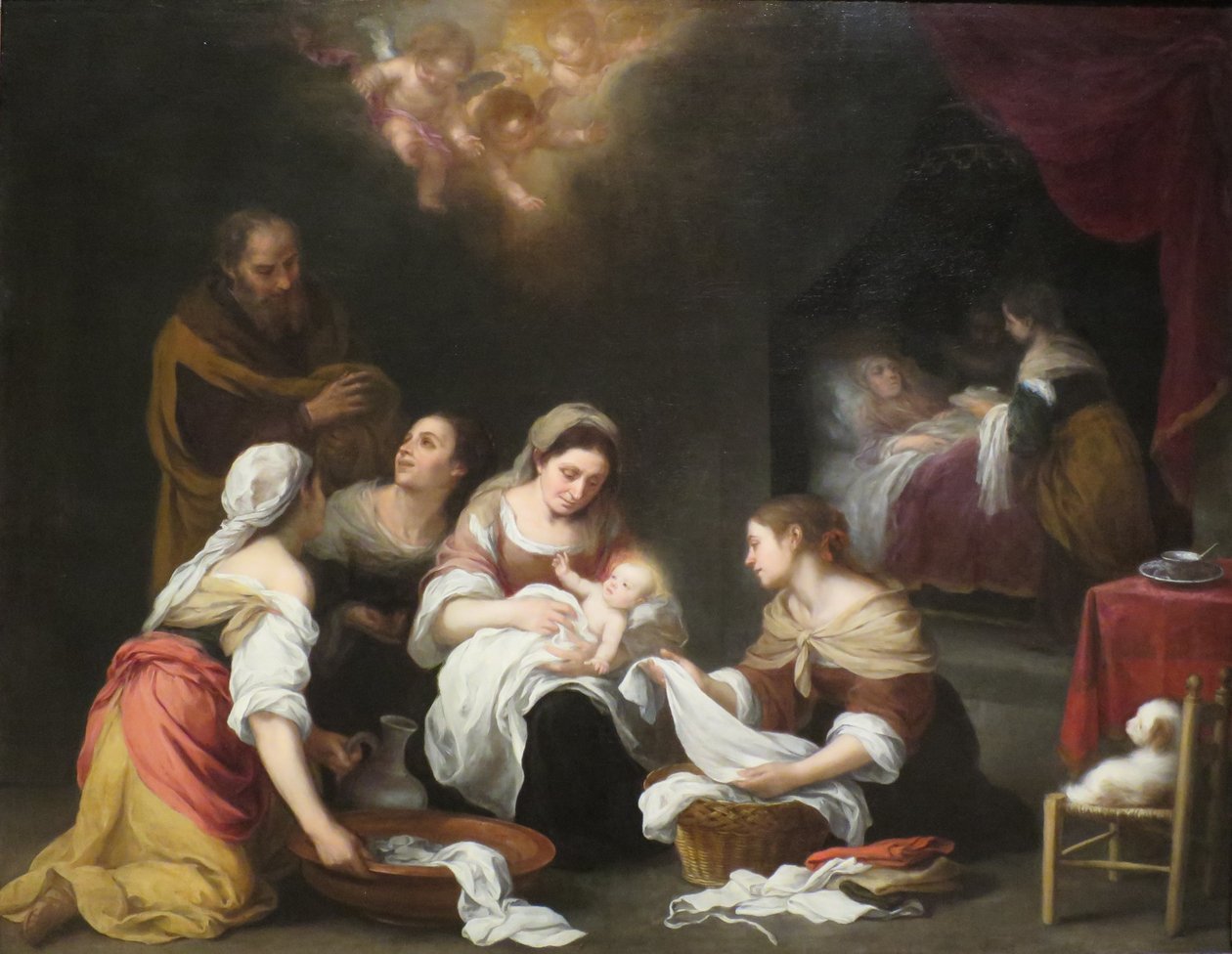 The Birth of St. John the Baptist av Bartolomé Esteban Murillo