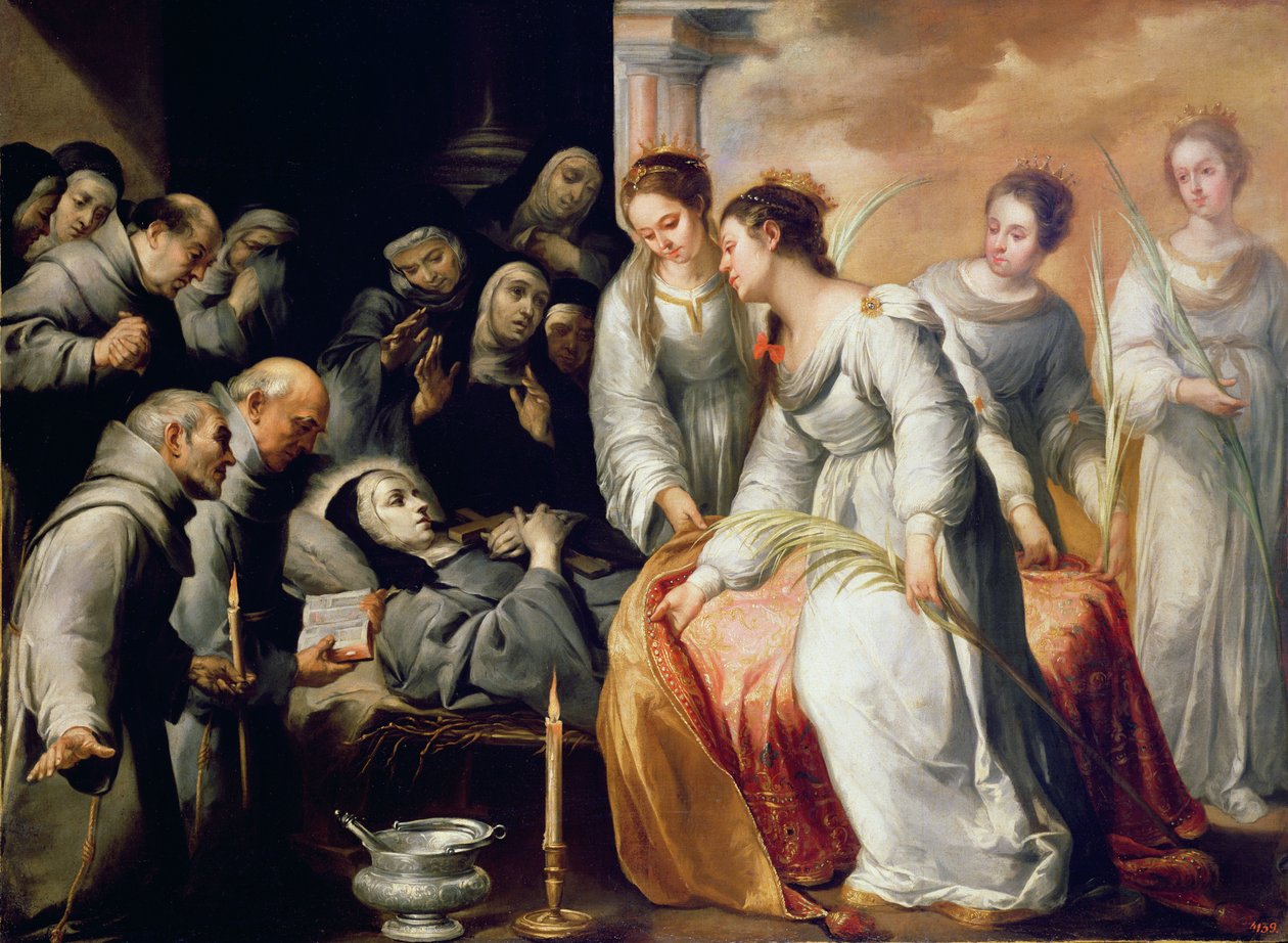 St. Clares död av Bartolomé Esteban Murillo