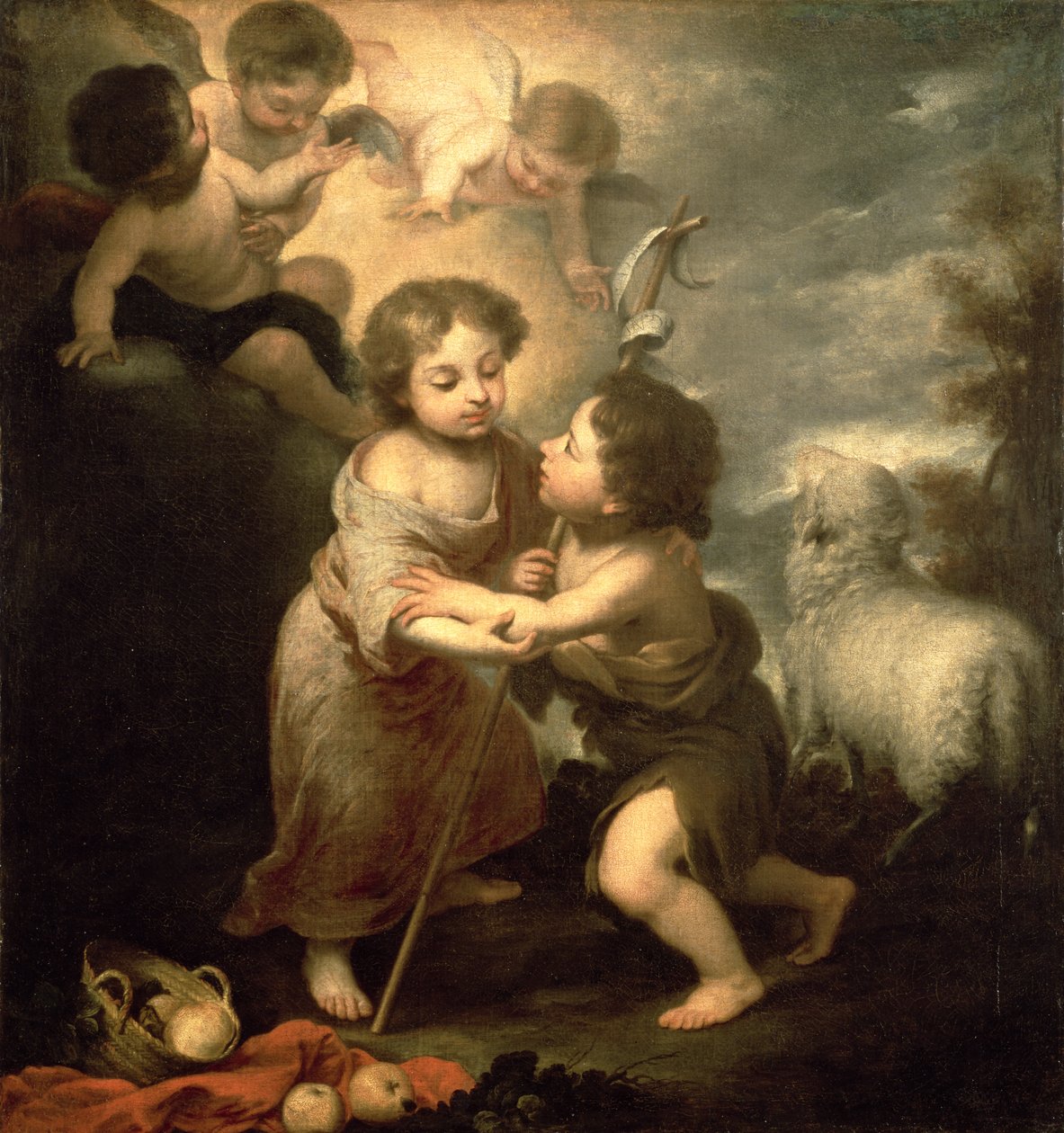 Barnen Kristus och Johannes Döparen av Bartolomé Esteban Murillo