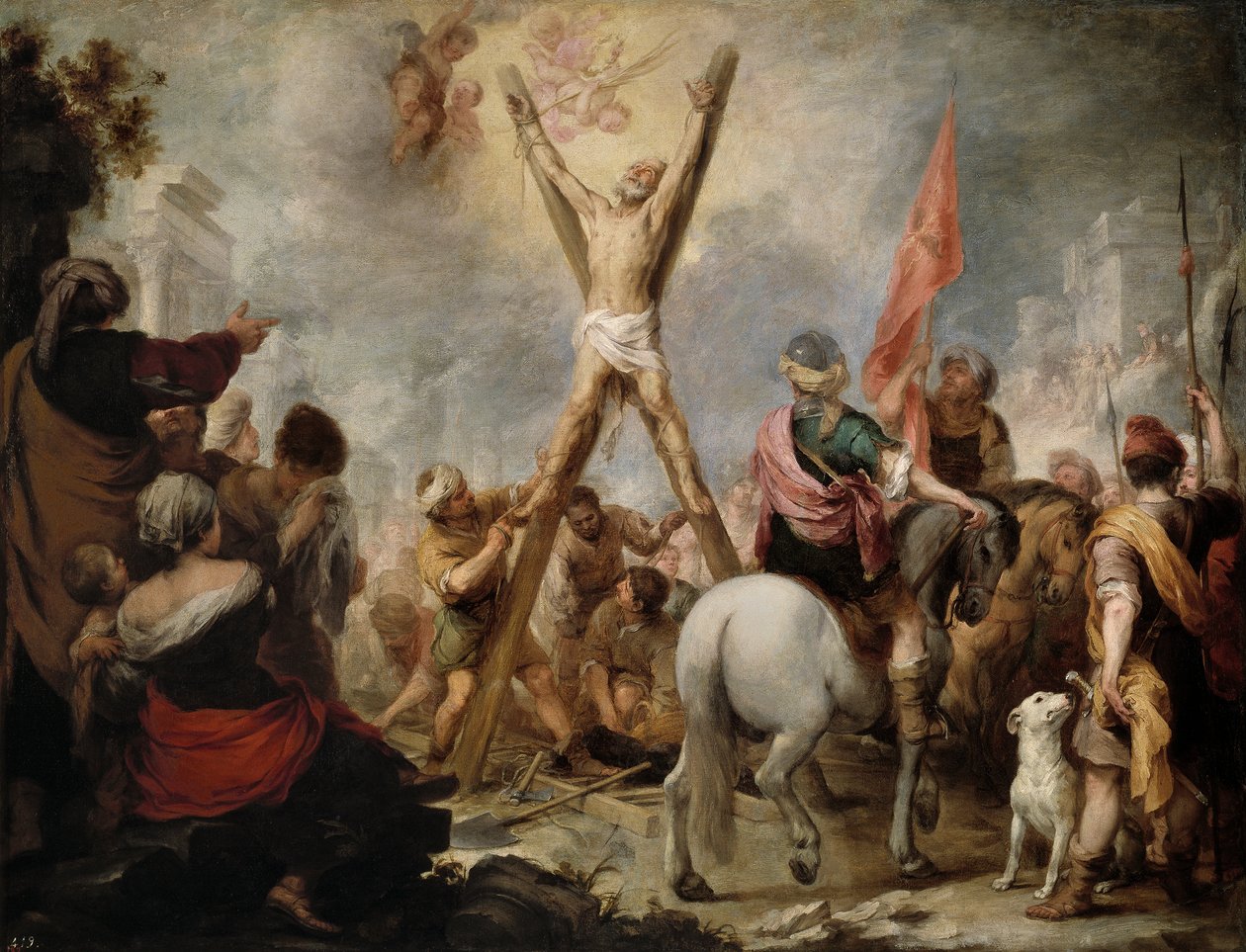 The Martyrdom of Saint Andrew the Apostle  av Bartolomé Esteban Murillo