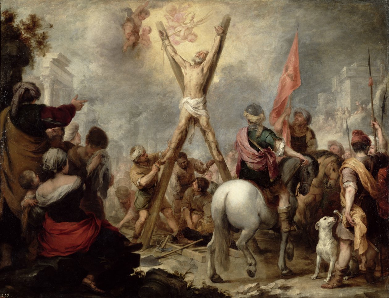 Den helige Andreas martyrskap, 1675-82 av Bartolomé Esteban Murillo