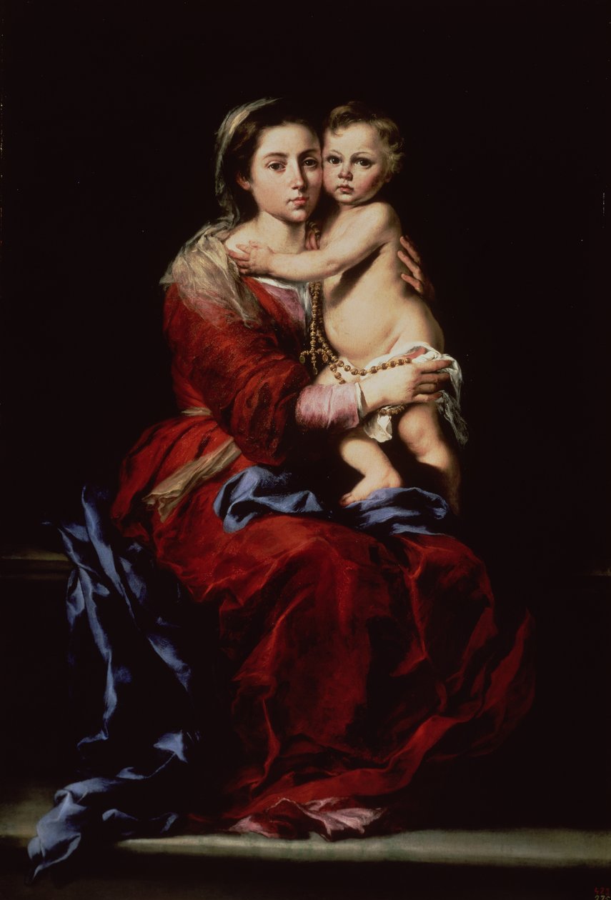 Rosenkransens jungfru, ca 1650 av Bartolomé Esteban Murillo