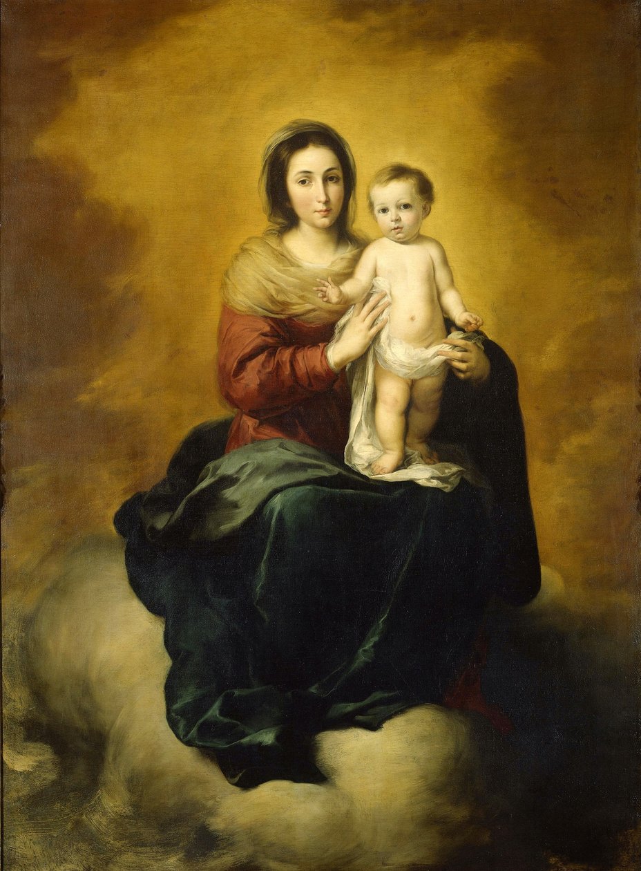 Jungfru och barn av Bartolomé Esteban Murillo