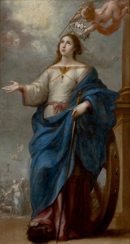 santa catarina de alexandria  av Bartolomé Esteban Murillo