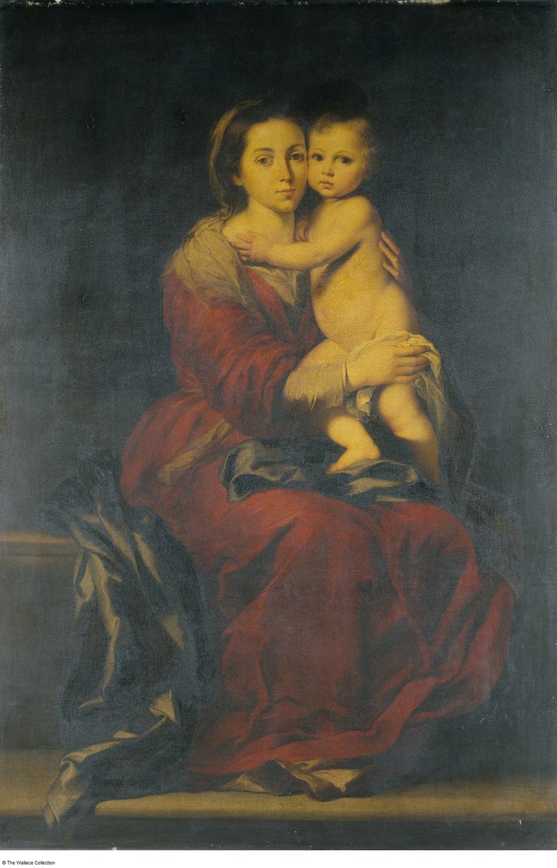 Efter Bartolomé-Esteban Murillo - Jungfrun med barnet, ca 1660 - ca 1699 av Bartolomé Esteban Murillo