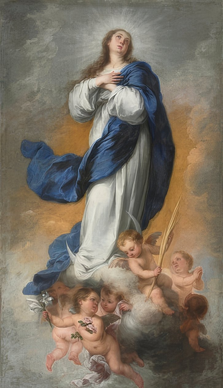 Den obefläckade avlelsen. Omkring 1680 av Bartolomé Esteban Murillo