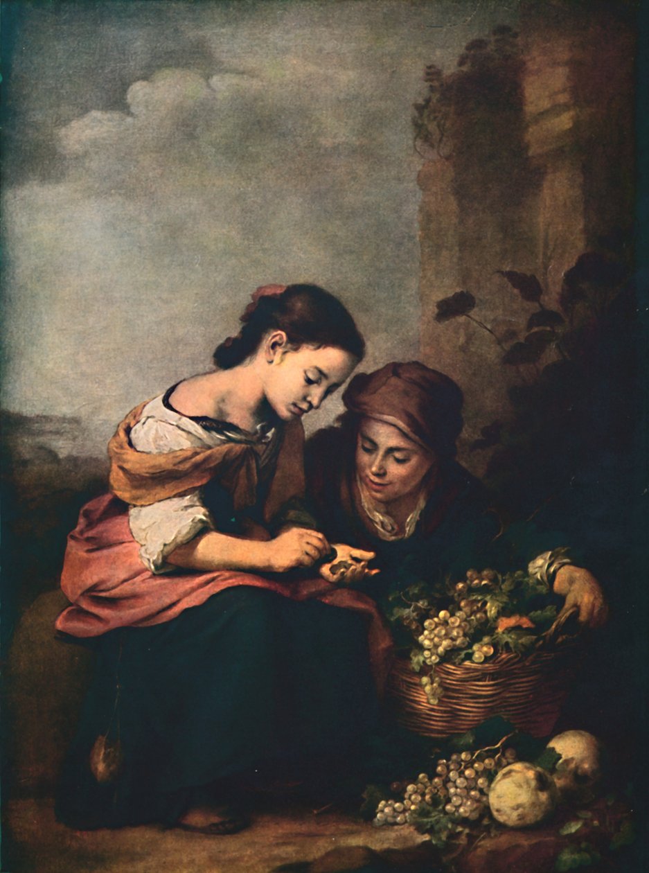 Fruktsäljare som räknar sina pengar, 1618, 1914. av Bartolomé Esteban Murillo