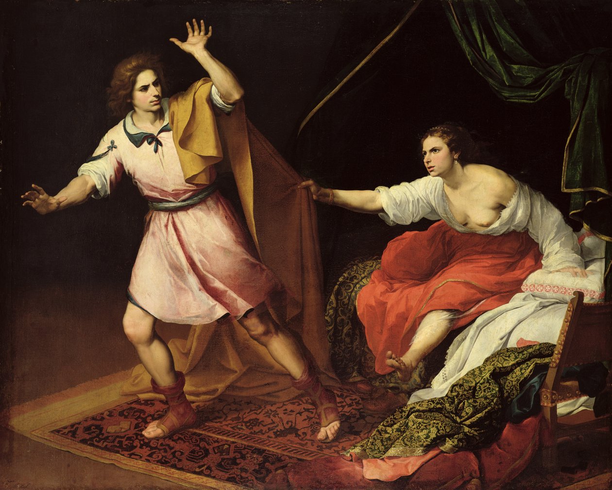 Josef och Potifars hustru av Bartolomé Esteban Murillo