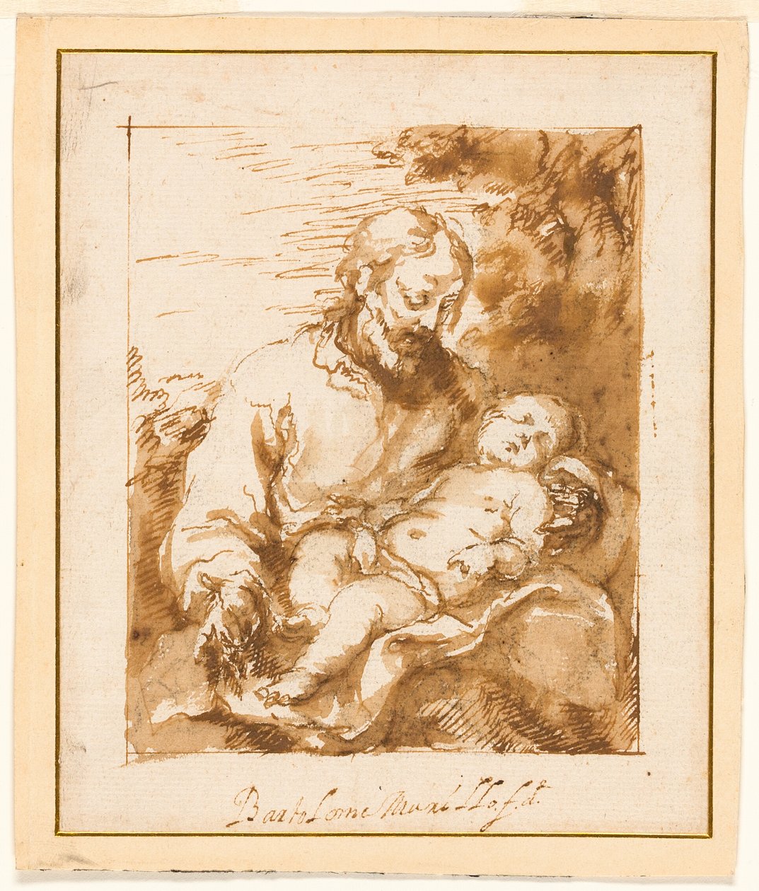 Sankt Josef och det sovande Jesusbarnet av Bartolomé Esteban Murillo