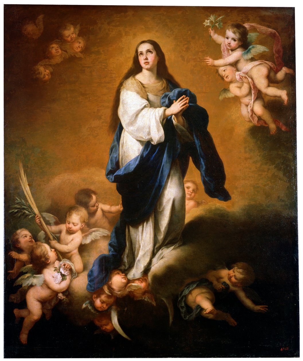 Jungfru Marias antagande, mellan 1645 och 1655. av Bartolomé Esteban Murillo