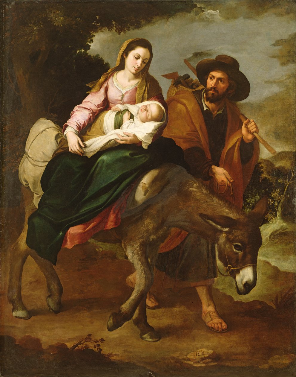 Flygningen till Egypten, c.164750 av Bartolomé Esteban Murillo