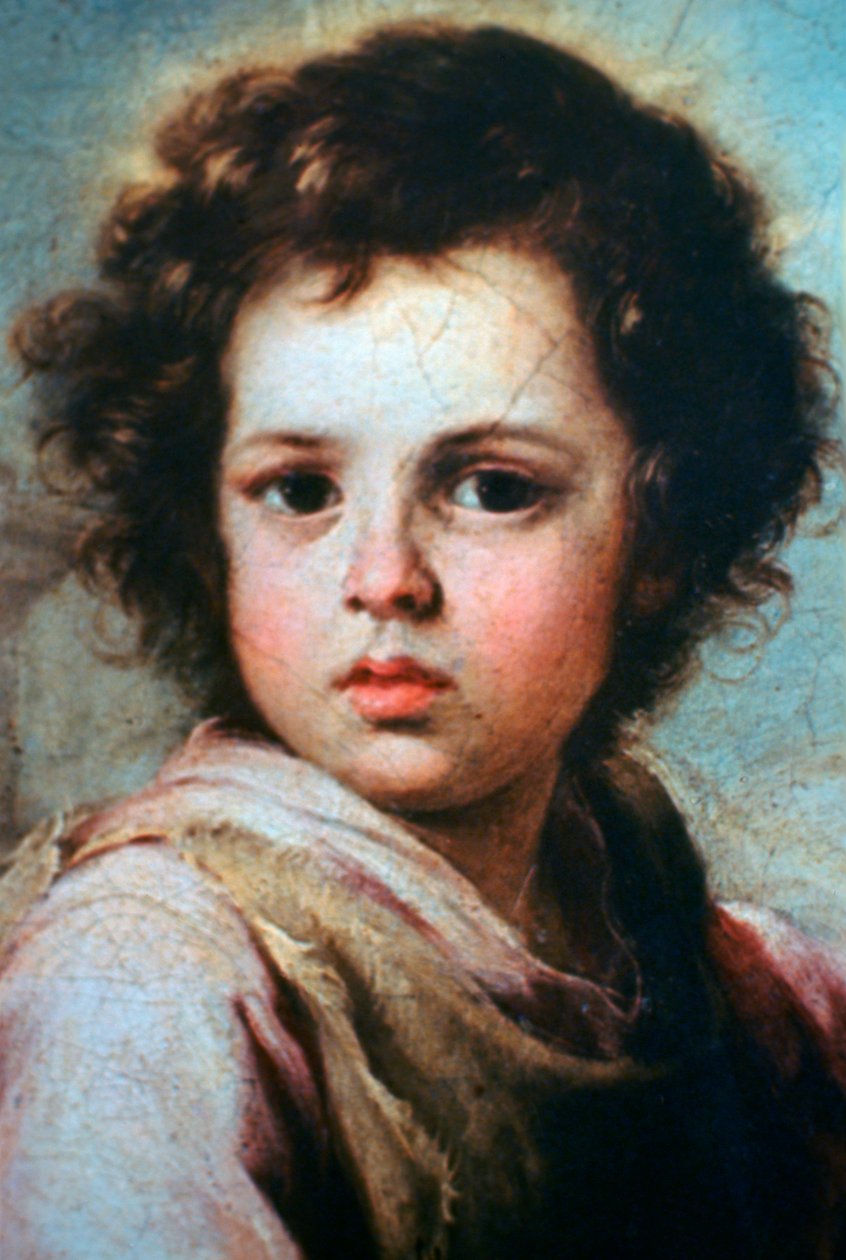 Den gode herden, detalj, c1650 av Bartolomé Esteban Murillo