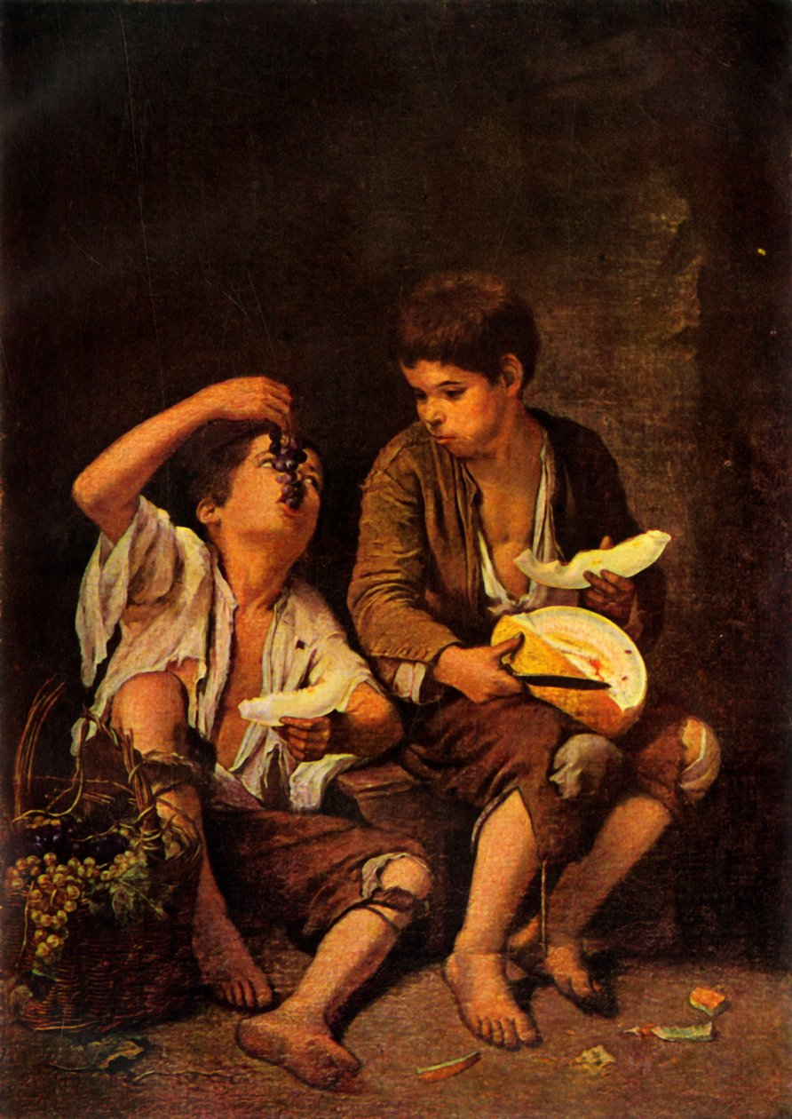 Melonätarna, c1650, 1946. av Bartolomé Esteban Murillo