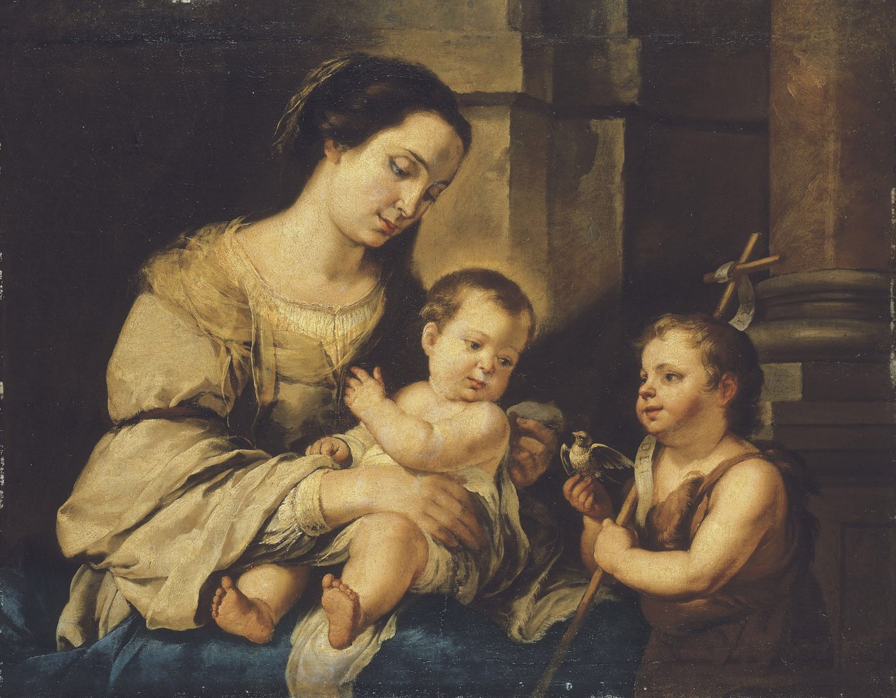 Jungfrun och barnet med spädbarnet Johannes Döparen av Bartolomé Esteban Murillo