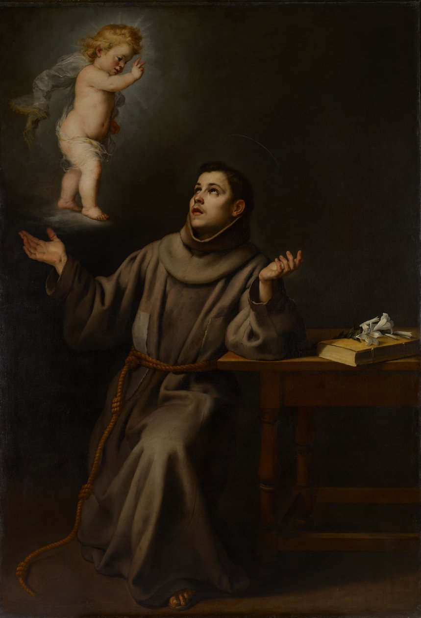Visionen av den helige Antonius av Padua, 1652. av Bartolomé Esteban Murillo