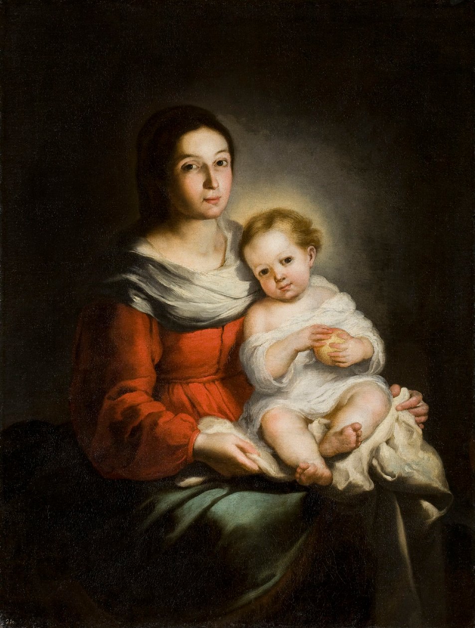 Jungfru och barn, ca. 1650. av Bartolomé Esteban Murillo