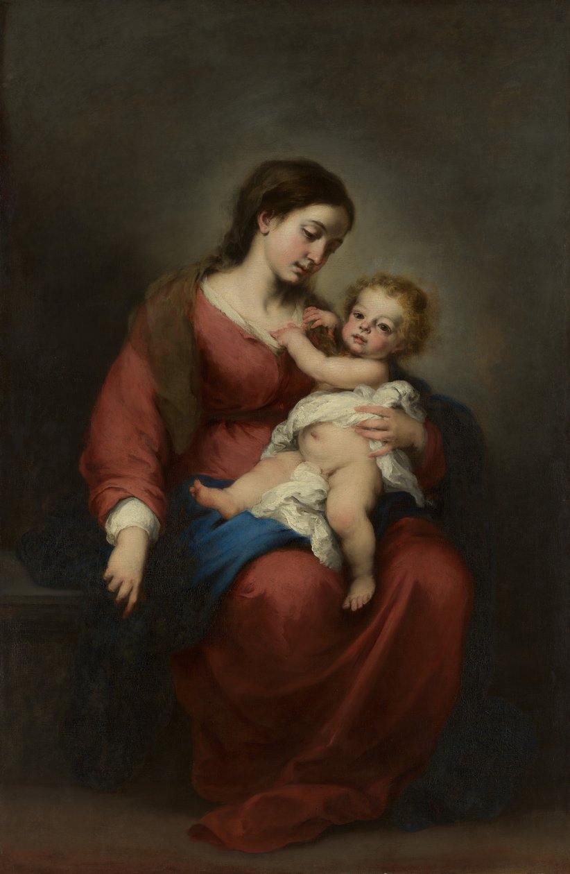 Jungfru och barn, ca. 1670-72. av Bartolomé Esteban Murillo