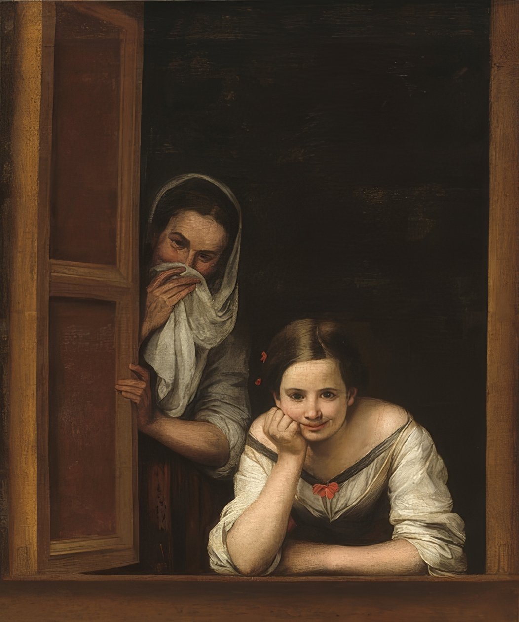 Två kvinnor vid ett fönster. Omkring 1655/60 av Bartolomé Esteban Murillo