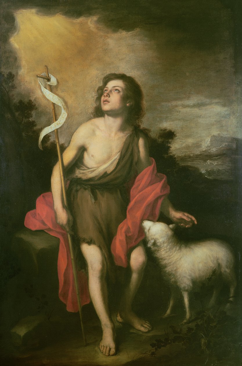 Johannes med ett lamm av Bartolomé Esteban Murillo