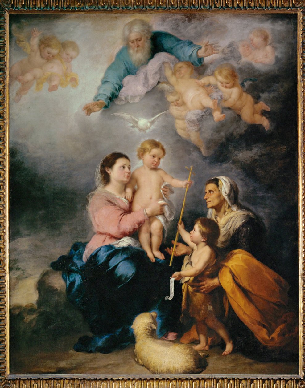 Den heliga familjen, känd som Jungfrun av Sevilla -... av Bartolome Esteban (school of) Murillo
