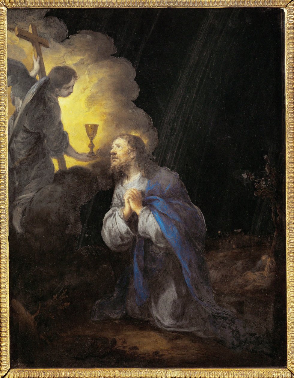 Le Christ au jardin des oliviers - Kristus i Getsemane trädgård ... av Bartolome Esteban (school of) Murillo
