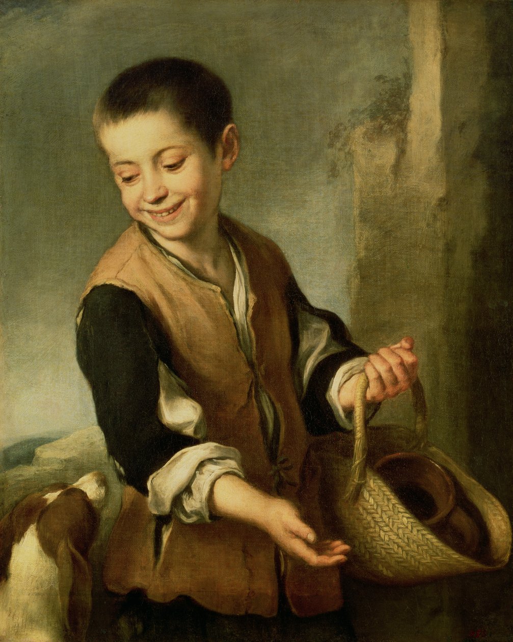 Pojke med en hund, ca 1650 av Bartolomé Esteban Murillo