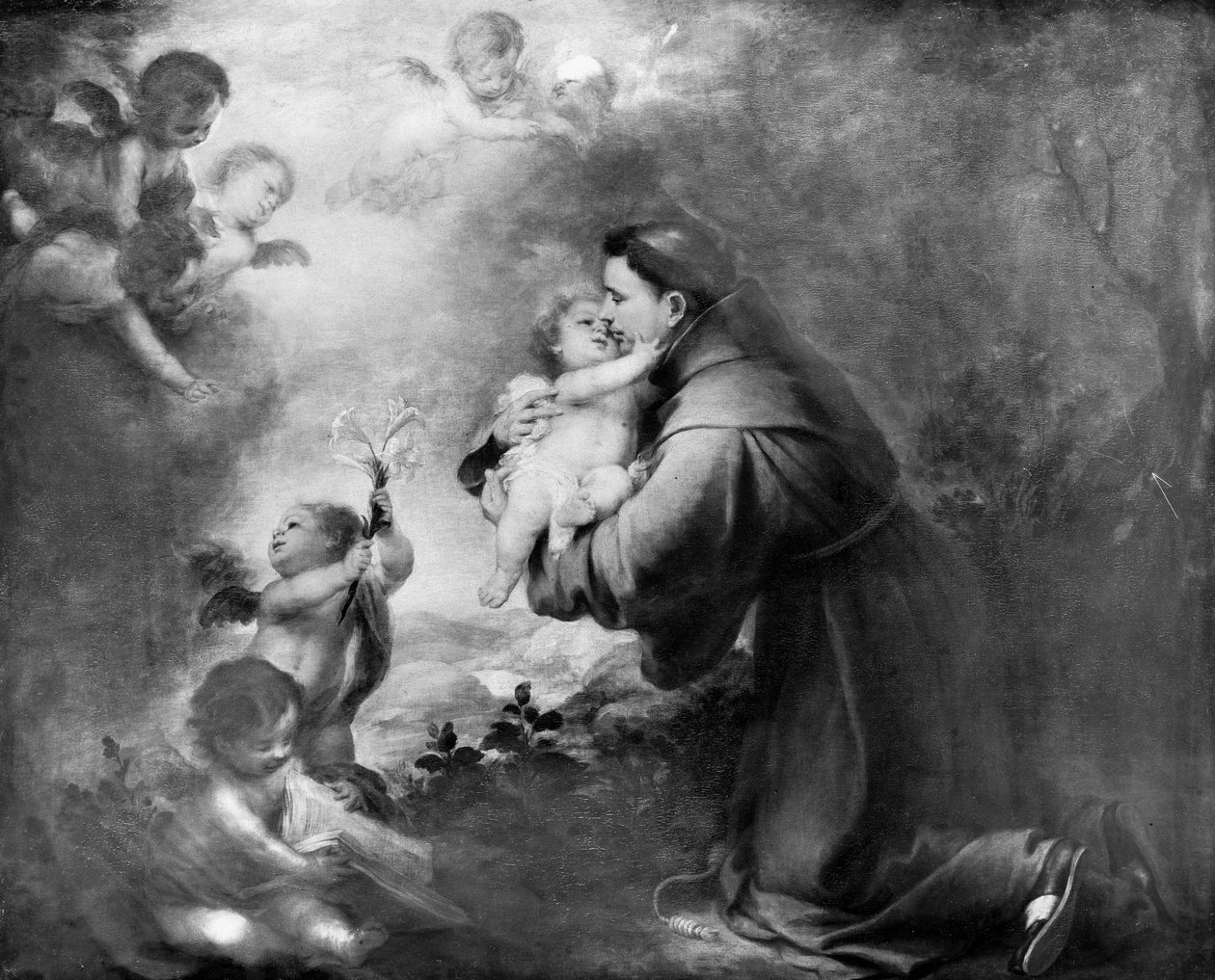 Sankt Antonius av Padua med Kristusbarnet av Bartolomé Esteban Murillo