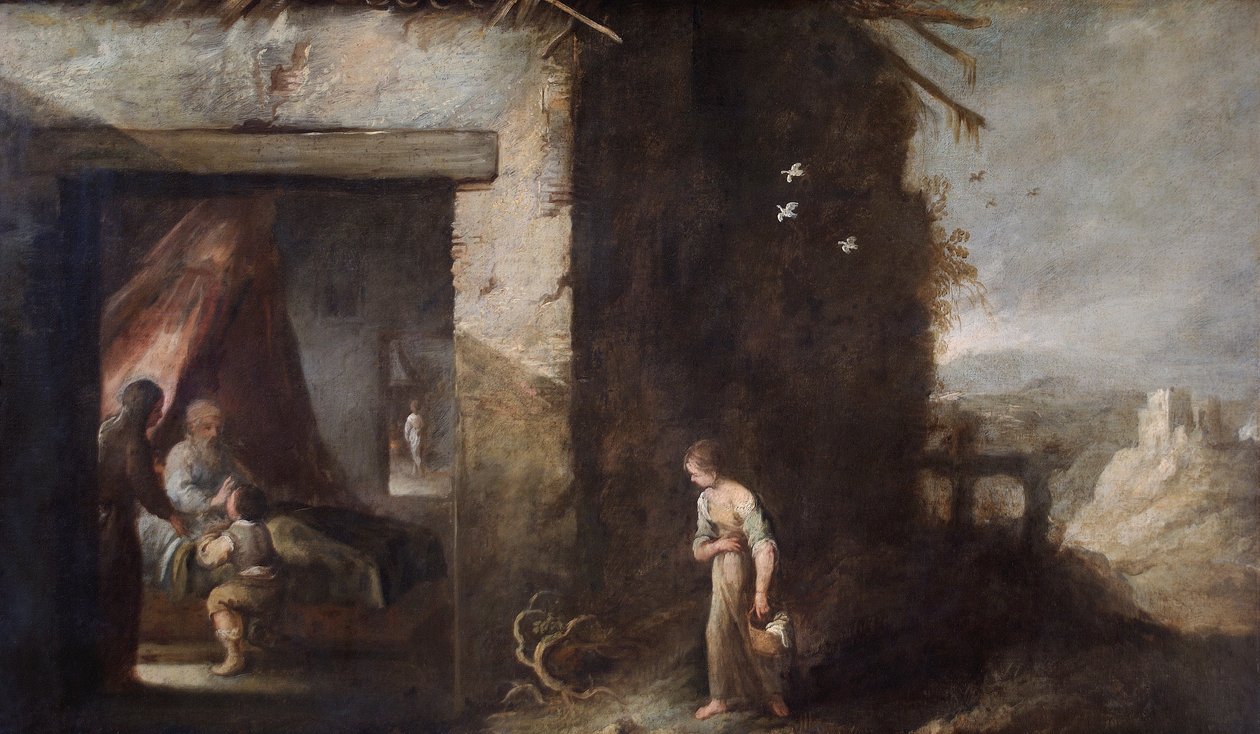 Isaac Blessing Jacob (olja på duk) av Bartolomé Esteban Murillo
