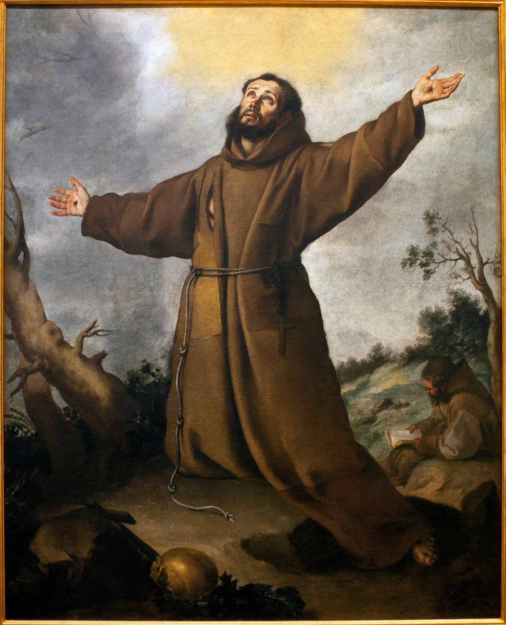 Saint Francois of Assisi (1181-1226) får stigmas - Målning av Bartolome Esteban Murillo (1617-1682), Olja på duk, cirka 1645-1650 - Museum of Fine Arts i Sevilla, Spanien av Bartolomé Esteban Murillo