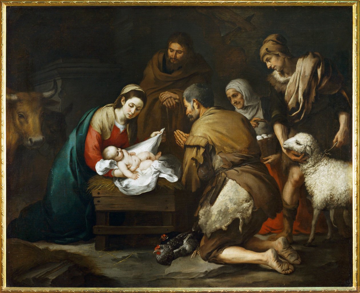 Herdarnas tillbedjan ... (målning på duk) av Bartolomé Esteban Murillo