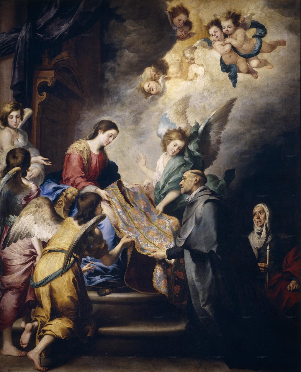 Jungfruns uppenbarelse för Sankt Ildephonsus, ca 1655 (olja på duk) av Bartolomé Esteban Murillo