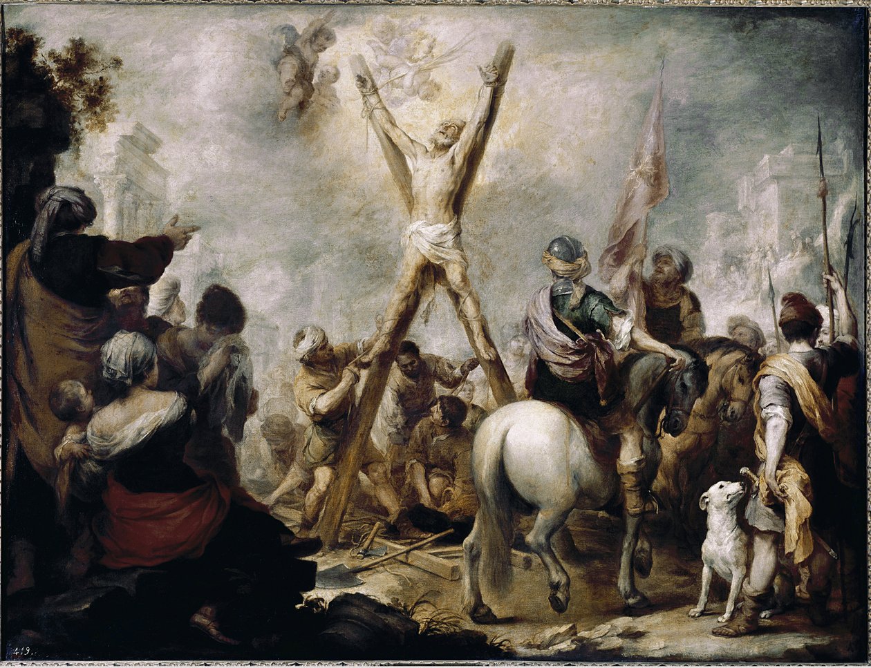 Sankt Andres martyrskap. (olja på duk av Bartolomé Esteban Murillo