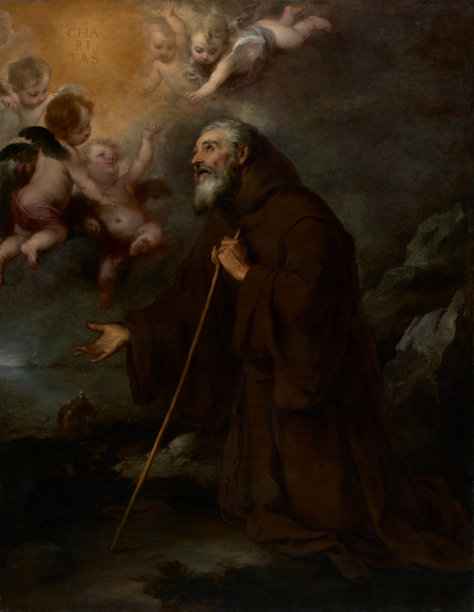 The Vision of Saint Francis of Paola, c.1670 (olja på duk) av Bartolomé Esteban Murillo