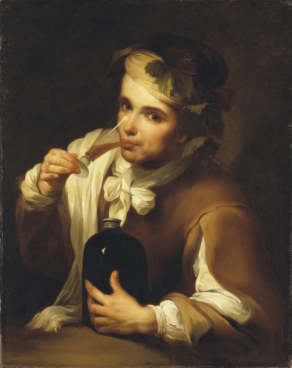 Ung man som dricker vin av Bartolomé Esteban Murillo