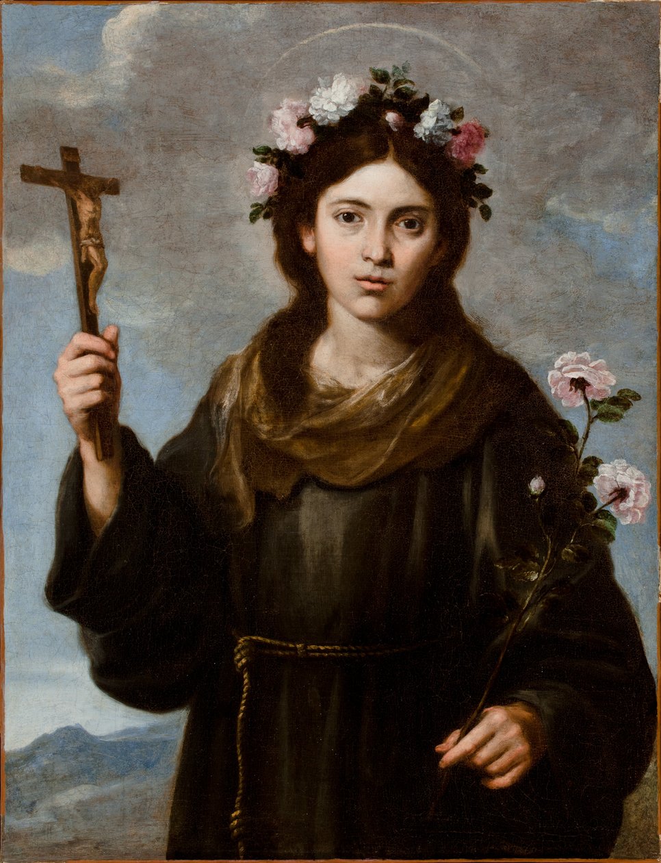 St Rosa av Viterbo (1233-51) av Bartolome Esteban school of Murillo