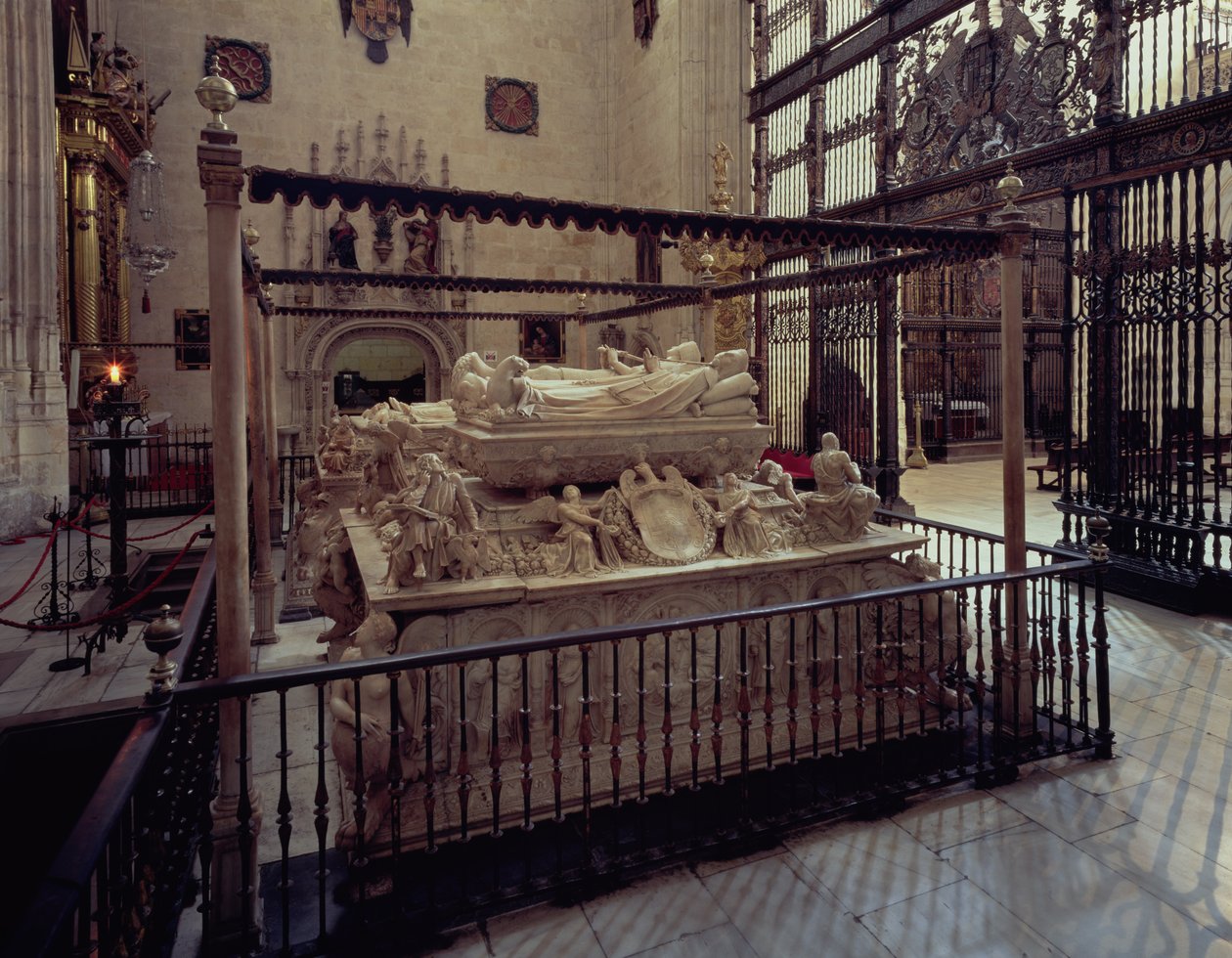 Tomb av Filip den stilige (1478-1506) och Joanna den galna (1479-1555) ca 1519 (marmor) av Bartolome Ordonez
