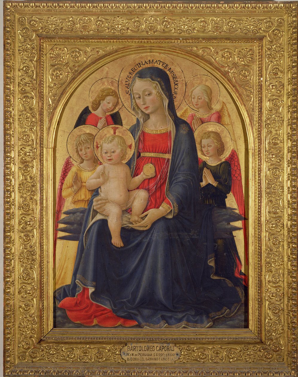 Madonna och barn med änglar, ca 1467 av Bartolomeo Caporali