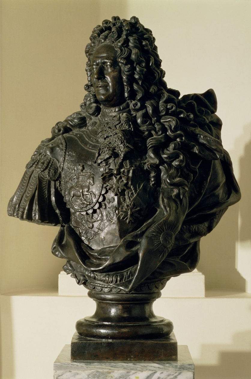 Porträttbyst av Aleksandr Danilovich Menshikov (1673-1729) 1716-7 (brons) av Bartolomeo Carlo, conte Rastrelli